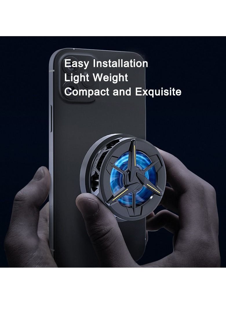 KASTWAVE Cell Phone Magnetic Cooler, Cell Phone Cooling Fun Portable Mobile Phone Radiator Cooling Fan, Gaming Semiconductor Cooling for iPhone iOS for Android and Tablet for ipad  - Image 5