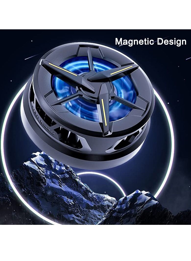 KASTWAVE Cell Phone Magnetic Cooler, Cell Phone Cooling Fun Portable Mobile Phone Radiator Cooling Fan, Gaming Semiconductor Cooling for iPhone iOS for Android and Tablet for ipad  - Image 3