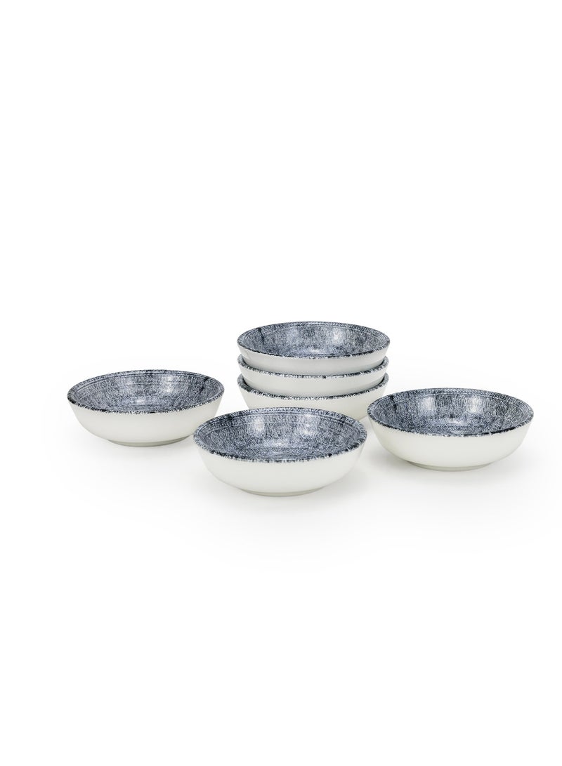 Edessa Ceramic Ginko 10.5Cm Round Snack Bowl, Multicolor (Set of 6) - Image 2