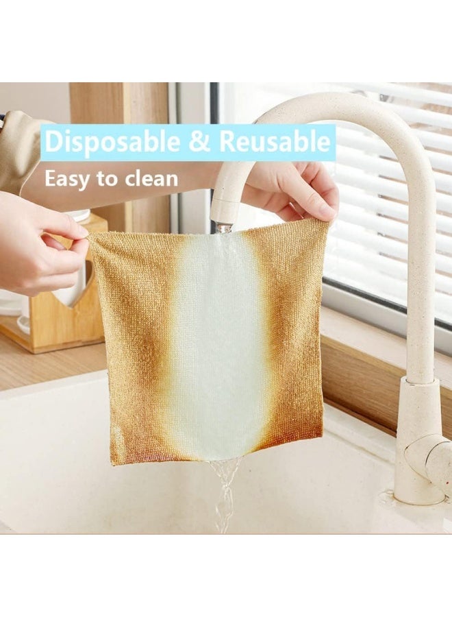 20 Pack Microfiber Cleaning Cloths, Reusable Wet Wipes, Multi-Purpose Microfiber Towel for Home, Kitchen, Car, Glass (Color May Vary) - Image 5