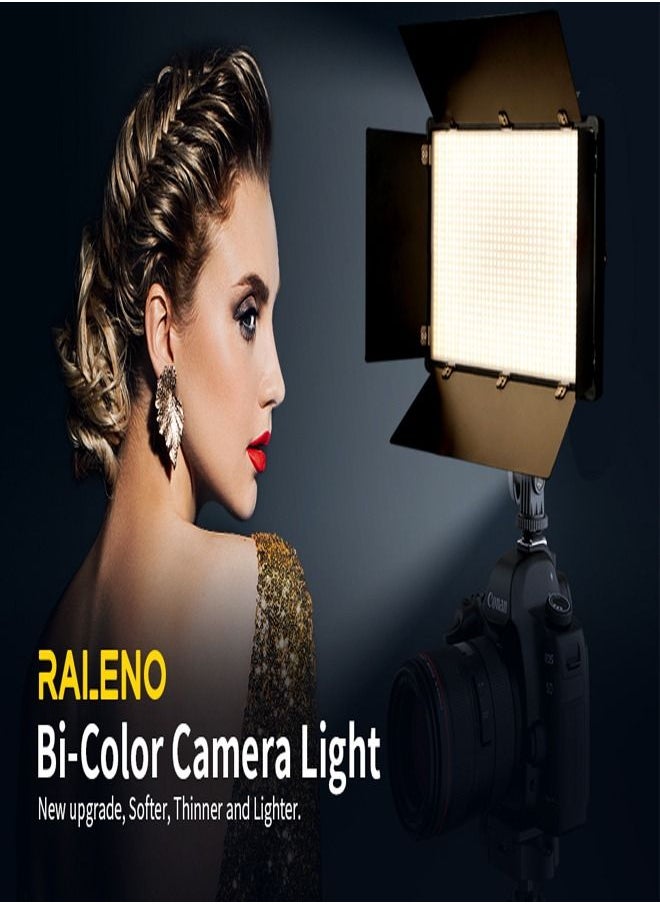 PADOM - Padom 800 LED light video light kit , rechargeable and plug-powered camera video light, 3200K-5600K camera video light， rechargeable and plug-powered video conference live light - Image 1