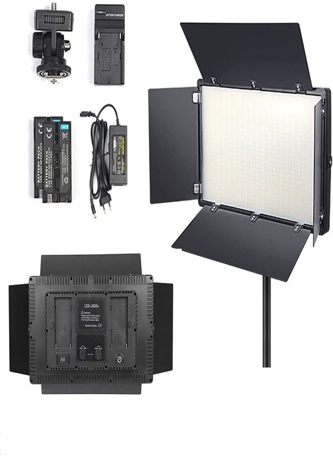 PADOM Padom 800 LED light video light kit , rechargeable and plug-powered camera video light, 3200K-5600K camera video light， rechargeable and plug-powered video conference live light  - Image 1