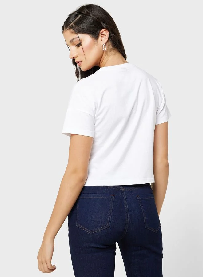 Ginger Regular Tee With Drop Shoulder With Tie Front