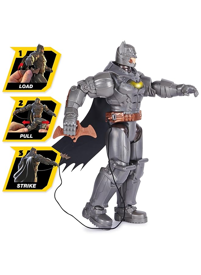 دي سي كوميكس لعبة باتل سترايك باتمان 12 بوصة مع 5 ملحقات و15 صوتًا وأكثر، ألعاب قابلة للتجميع للأطفال للأولاد والبنات من سن 3 سنوات فما فوق - Image 3