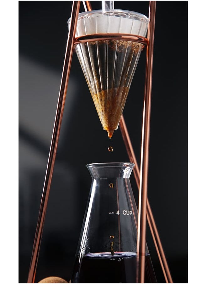 zeroHero zeroHero Cold Brew Drip Coffee Maker Luxury Iced Coffee Cold Brew Tower,800ml- Ice Drip Coffee Maker for Barista, Coffee Lovers- 66cm Height ,Borosilicate Glass , Color Rose Gold.  - Image 5