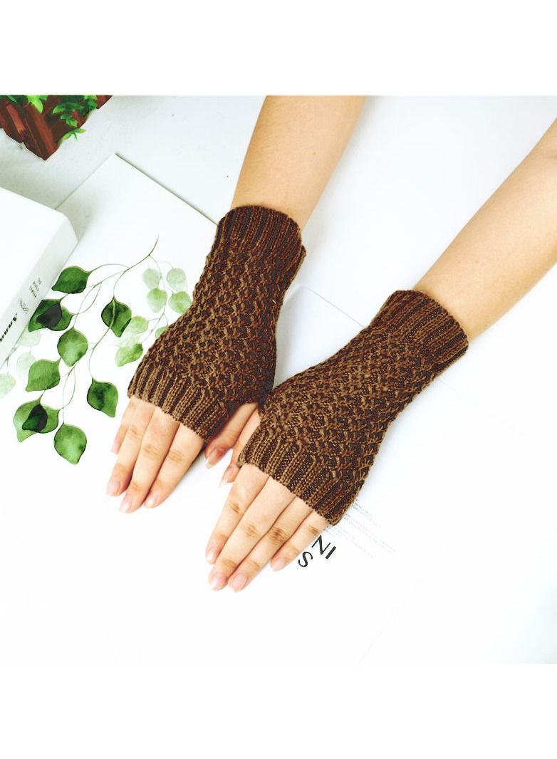 Loquat Fingerless Cotton Polyester Gloves Sleeves 