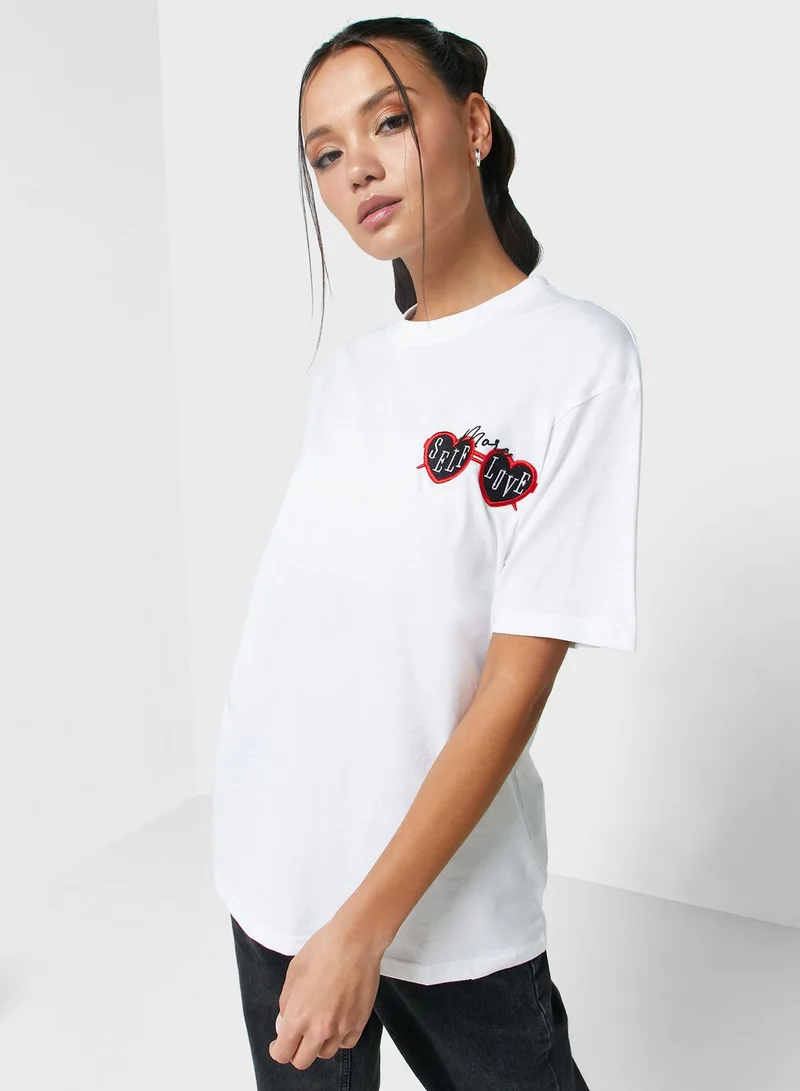 Ginger Oversized Tee With Drop Shoulder