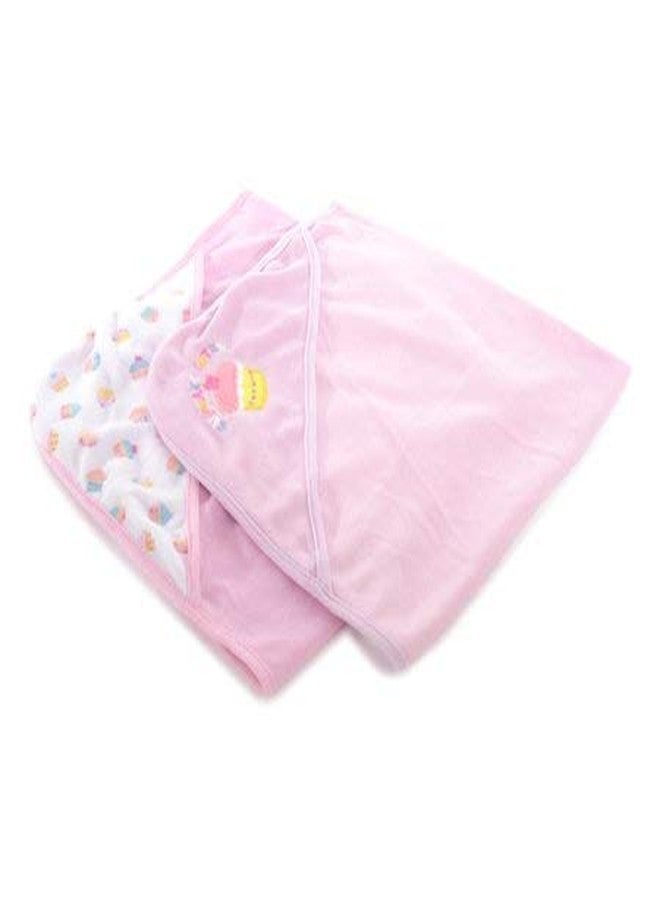 Mummamia Pure Mercerised Cotton Baby Hooded Towel Pack of 2 - Gift Pack (Cupcake TIME) - Image 2
