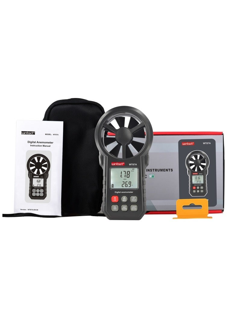 Wintact WT87A Portable Anemometer Thermometer Wind Speed Gauge Meter  - Image 5