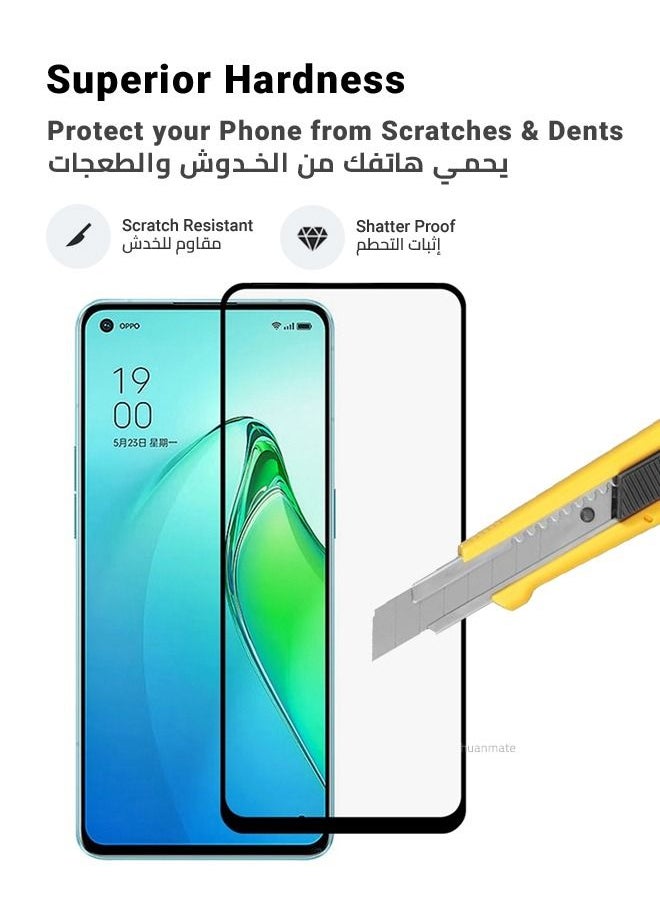 هووانميت واقي شاشة كامل الأسطح من الحافة إلى الحافة لهاتف أوبو رينو 8 برو 5 جي  - Image 3