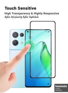 هووانميت واقي شاشة كامل الأسطح من الحافة إلى الحافة لهاتف أوبو رينو 8 برو 5 جي  - Image 4