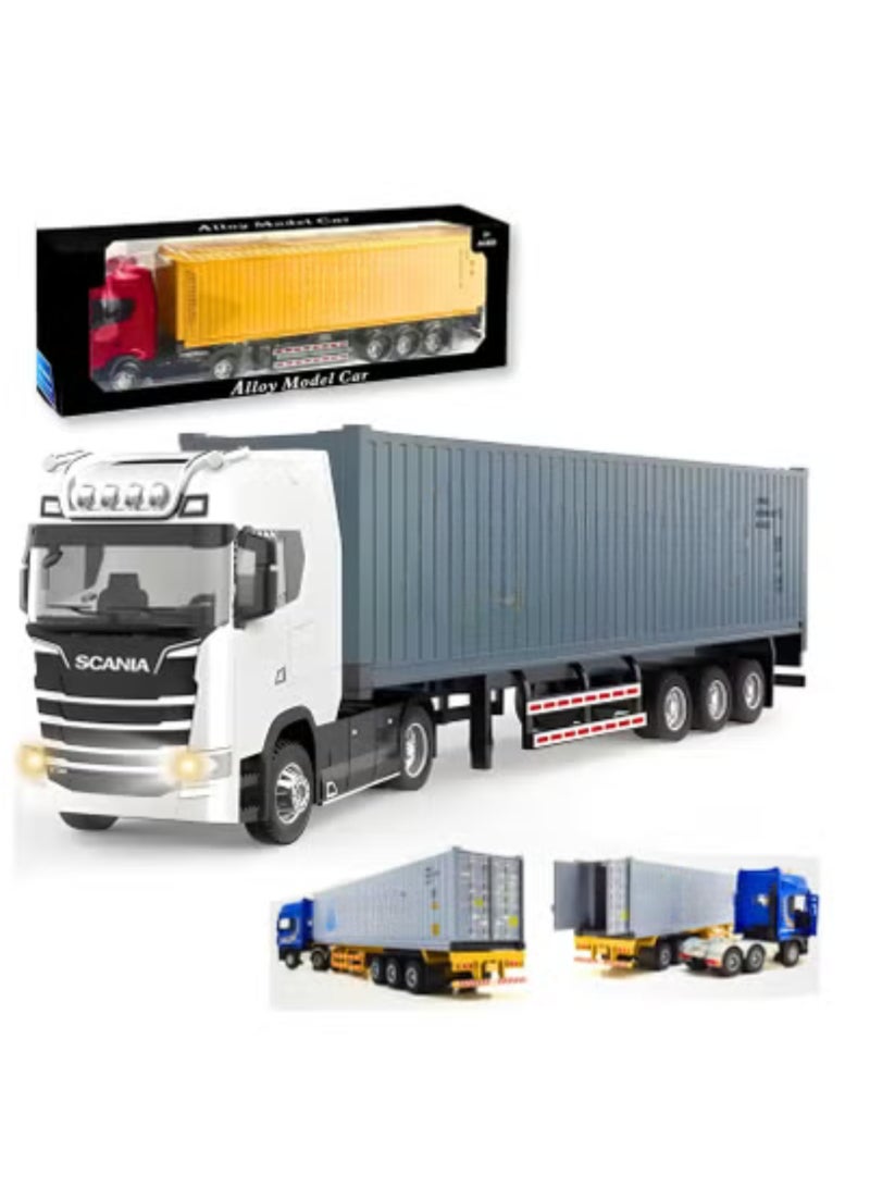 MAGIC VAULT 1: 50 نموذج شاحنة حاوية من سبائك، لعبة عالية المحاكاة، حاوية قابلة للفك، سيارات أطفال، ألعاب رياضية، ألعاب كهربائية، حيوانات إلكترونية، ألعاب صوتية - Image 1