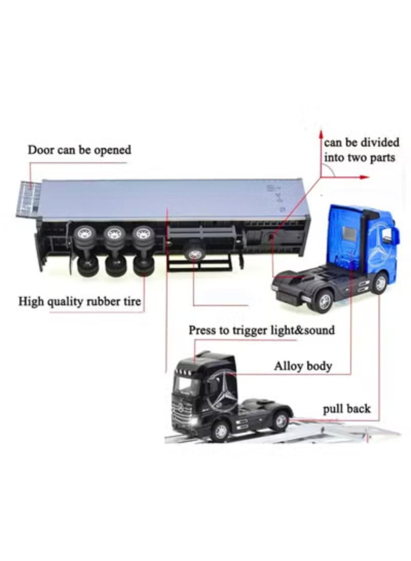 MAGIC VAULT 1: 50 نموذج شاحنة حاوية من سبائك، لعبة عالية المحاكاة، حاوية قابلة للفك، سيارات أطفال، ألعاب رياضية، ألعاب كهربائية، حيوانات إلكترونية، ألعاب صوتية - Image 4