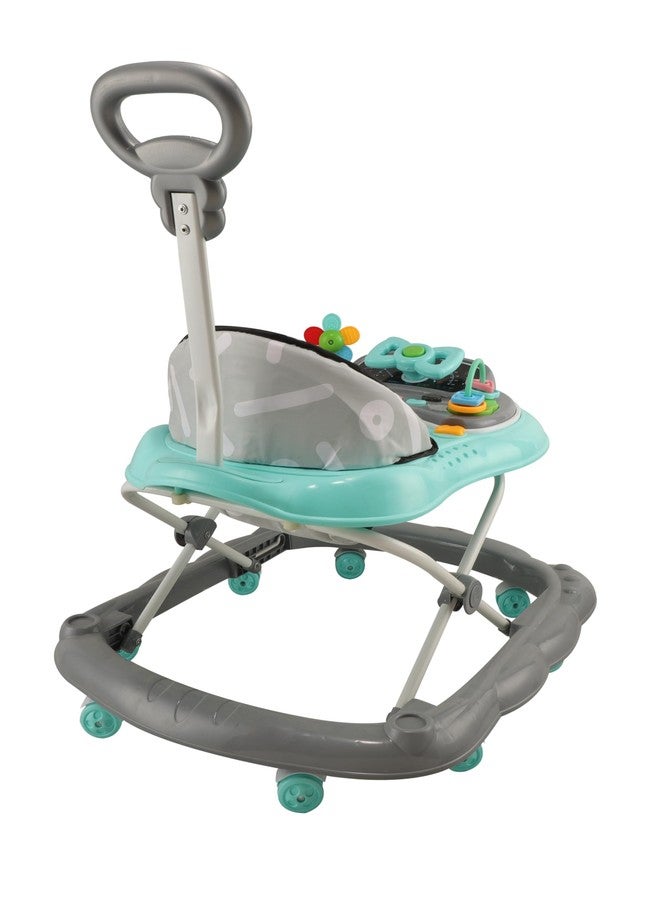 JoyRide Kidzoo BabyGo Musical mini Explorer Walker Compact Foldable Activity Walker with Adjustable Height & Parental Handle for Boys|Girls Age 6+ Months Green - Image 4