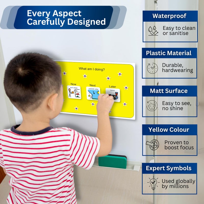 Autism Supplies And Developments جدول بصري للأطفال - أولاً ثم - بلاستيك متين - 32 بطاقة تواصل - مواد تعليمية للتوحد - فصل التعليم الخاص - Image 4