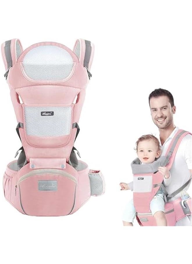 Baby Carrier with Hip Seat, Multi-Functional 9 in 1 Baby Carrier Newborn to Toddler for All Seasons, Baby Backpack Carrier for Toddler (Pink) - pzsku/ZB8A637A470C60FAC210DZ/45/_/1728808540/b4ffa7eb-b4db-4dca-854c-77ee64d6db64