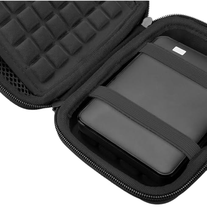 rayihni HARD DRIVE CARRYING CASE FOR TOSHIBA CANVIO BASICS/TOSHIBA CANVIO FLEX/CANVIO ADVANCE/CANVIO GAMING PORTABLE EXTERNAL HARD DRIVE 1TB 2TB 3TB 4TB HDD SHOCKPROOF TRAVEL BAG, BLACK+BLACK - Image 2