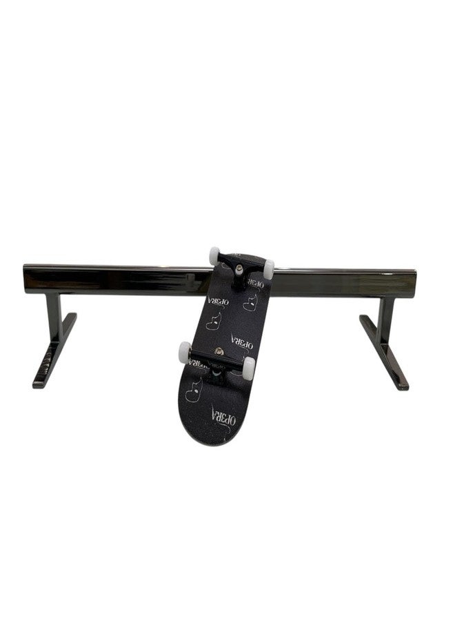 LEEFAI Pro Fingerboard Rail, Metal mini Finger Skateboard Rail for Your ramps and Park, 8.1 x 2.7 x 1.5 inches -the Best Obstacles for fingerboarding,Color (Black) - Image 2