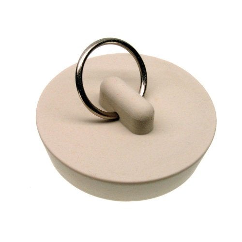 DANCO Drain-Protecing, Stain-Proof, Carded Rubber Drain Stopper, White, 1-5/8-Inch, 1-Pack (80228) - Image 1