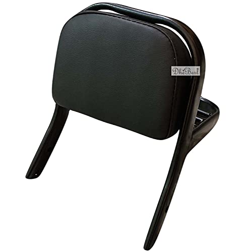 Dhe Best Bike Backrest Rear Passenger Back Rest Black Cushion Black Bar Compatible with Bajaj Avenger 150 Street - Image 1
