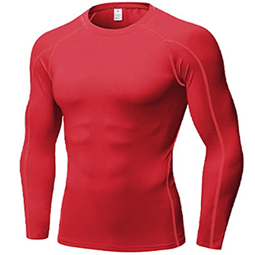 SPVISE Red Compression Shirts Mens Long Sleeve Cool Dry Athletic Workout Running T-Shirts Tops Sports Baselayer Undershirts - Image 5