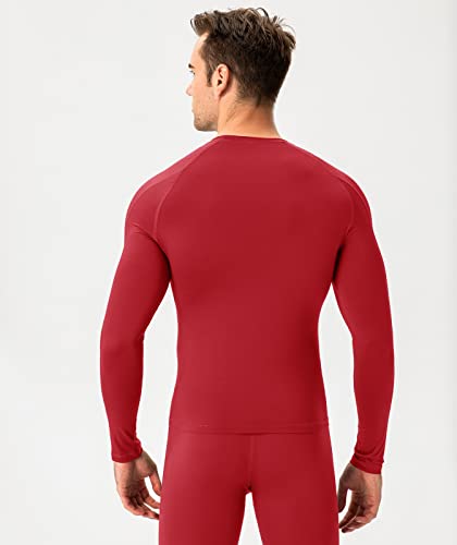 SPVISE Red Compression Shirts Mens Long Sleeve Cool Dry Athletic Workout Running T-Shirts Tops Sports Baselayer Undershirts - Image 3