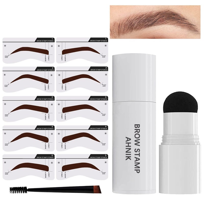 Eyebrow Stamp Stencil Kit Brow Stamp with 5pairs Reusable Eyebrow Stencil Kit Eye Brow Stamping Kit Eyebrow StampAuburn