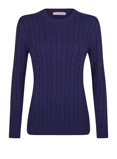 فيليكس هاردي V-Neck Cable Knit Pullover