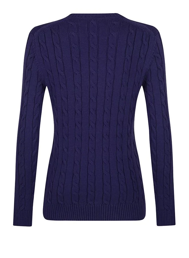 FELIX HARDY V-Neck Cable Knit Pullover