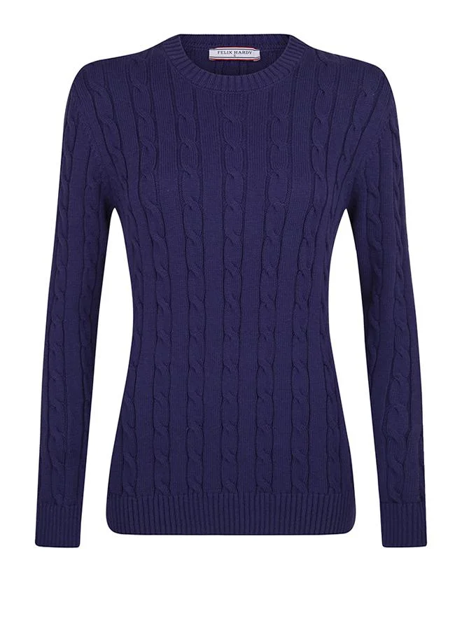 Felix Hardy V-Neck Cable Knit Pullover