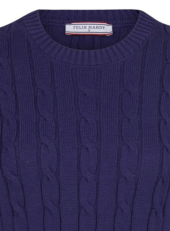 Felix Hardy V-Neck Cable Knit Pullover