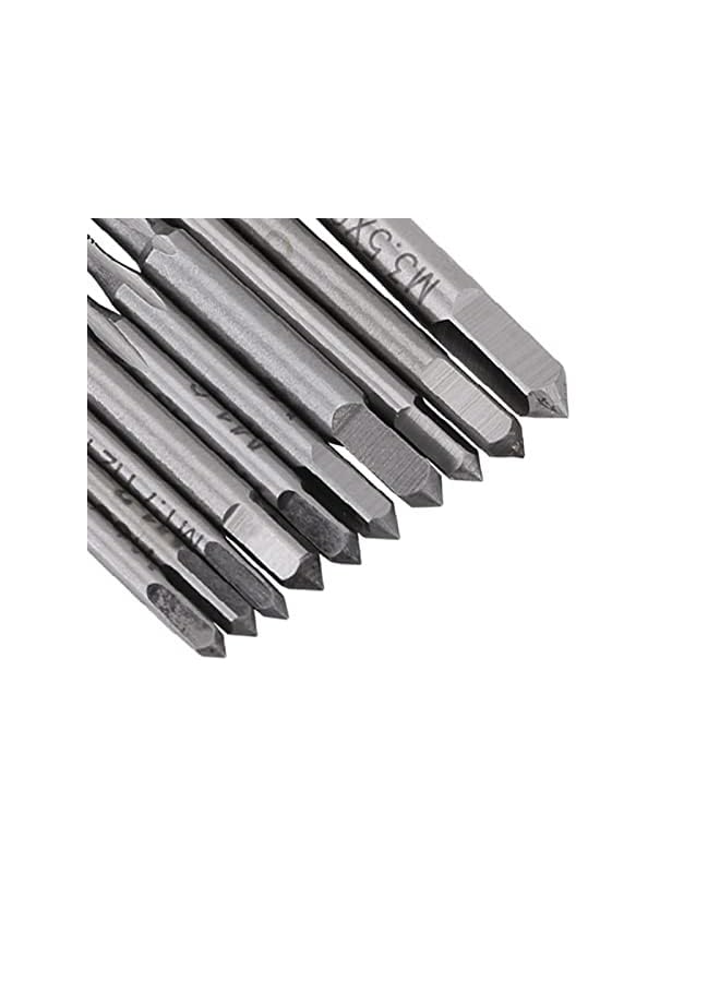 Walfront Metric Tap Set High Speed Steel HSS Tap Drill Tap and Dies Set Hand Thread Tools Kit M1/M1.2/M1.4/M1.6/M1.7/M1.8/M2/M2.5/M3/M3.5 - Image 4