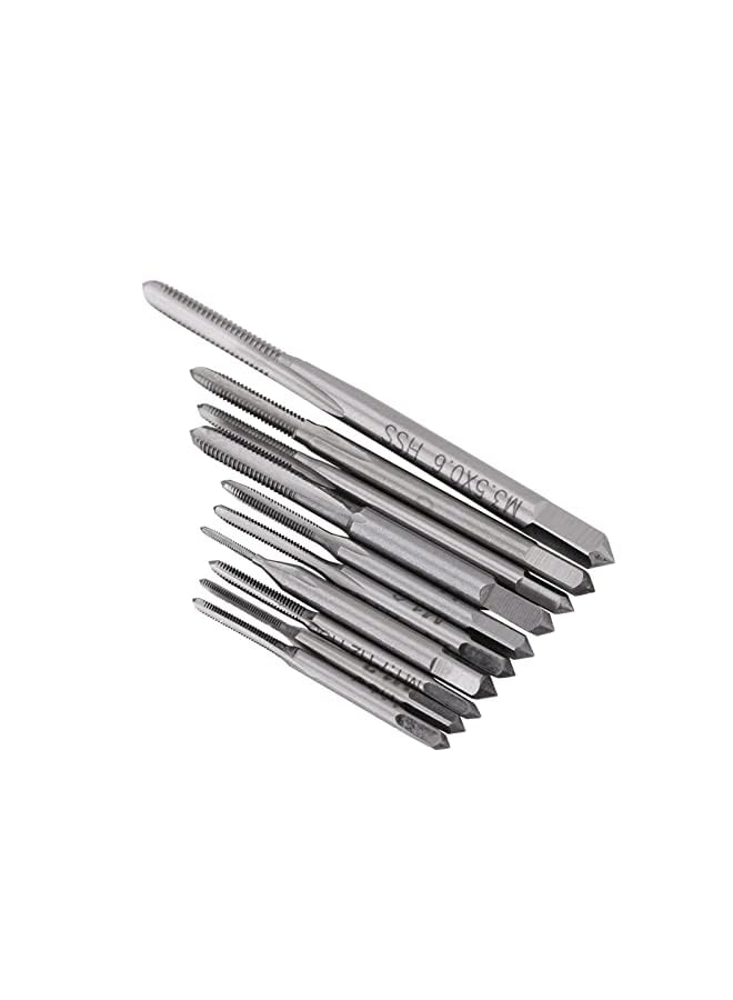 Walfront Metric Tap Set High Speed Steel HSS Tap Drill Tap and Dies Set Hand Thread Tools Kit M1/M1.2/M1.4/M1.6/M1.7/M1.8/M2/M2.5/M3/M3.5 - Image 2