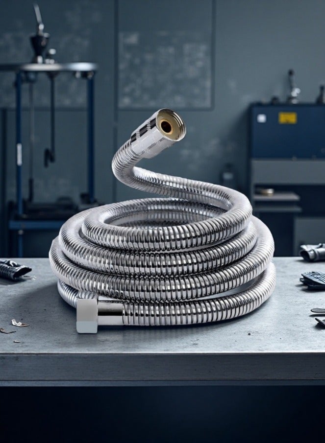 loyal Stainless Steel Shower Hose, Showerhead Hose, Explosion-Proof Showerhead, 1.5-Meter Electroplated Metal Hose For Water Pipes - Image 1