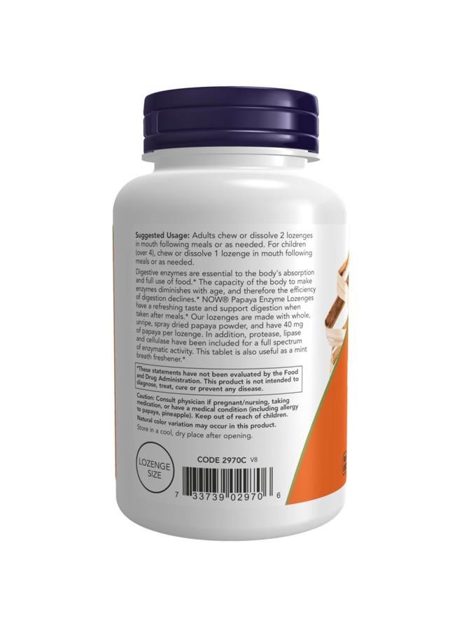 now Foods - Papaya Enzyme Chewable 180 Lozenges - Image 3