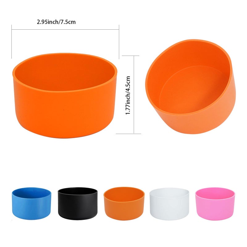 TFAK 5Pcs Silicone Bottle Boot, Silicone Water Bottle Sleeve Compatible with Stanley/Hydroflask/Iron Flask/Simple Modern Boot, 2.8-3in Bottom Width of Stainless Water Bottle - Image 2