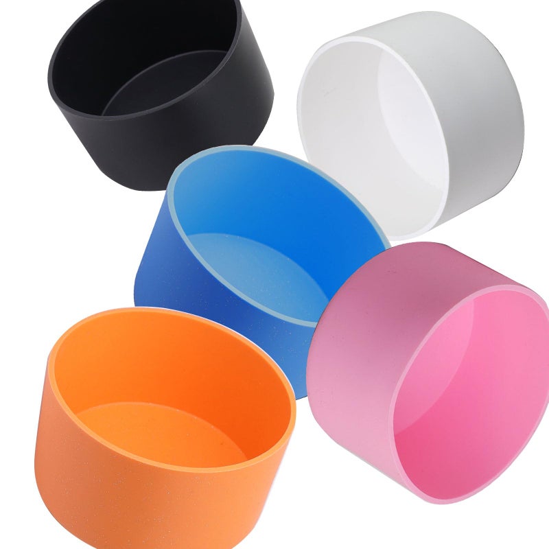 TFAK 5Pcs Silicone Bottle Boot, Silicone Water Bottle Sleeve Compatible with Stanley/Hydroflask/Iron Flask/Simple Modern Boot, 2.8-3in Bottom Width of Stainless Water Bottle - Image 1