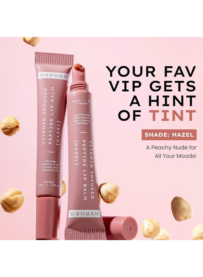 Hyphen Tinted Lip Balm - Hazel | 1% Vitamin E, 2% Squalane & Peptides | Brightening Lip Balm for Dark Lips | 24h Moisturization & Hydration for Dry & Chapped Lips - 10 g, Brown - Image 5