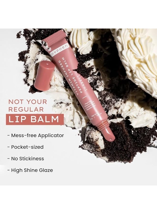 Hyphen Tinted Lip Balm - Hazel | 1% Vitamin E, 2% Squalane & Peptides | Brightening Lip Balm for Dark Lips | 24h Moisturization & Hydration for Dry & Chapped Lips - 10 g, Brown - Image 2