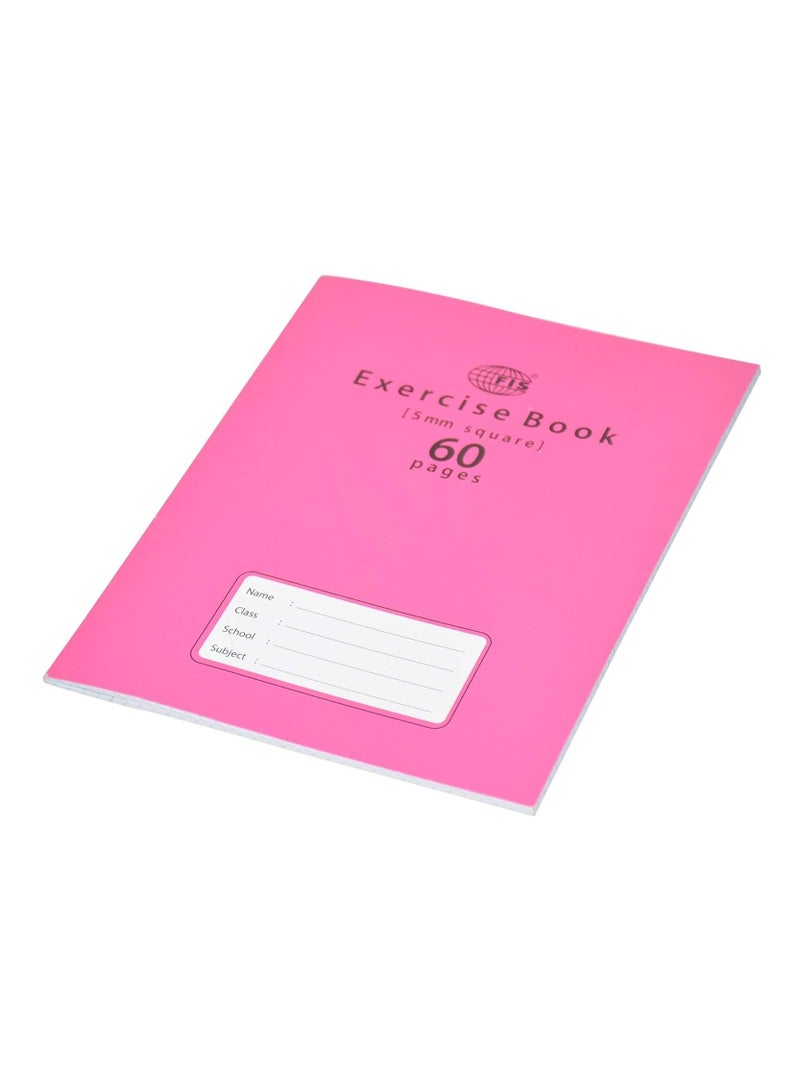 FIS Exercise Books 5 Mm Square With Left Margin, 60 Pages, Pack Of 12 Pieces, 16.5 X 21 Cm Size - FSEBSQ05060N - Image 4