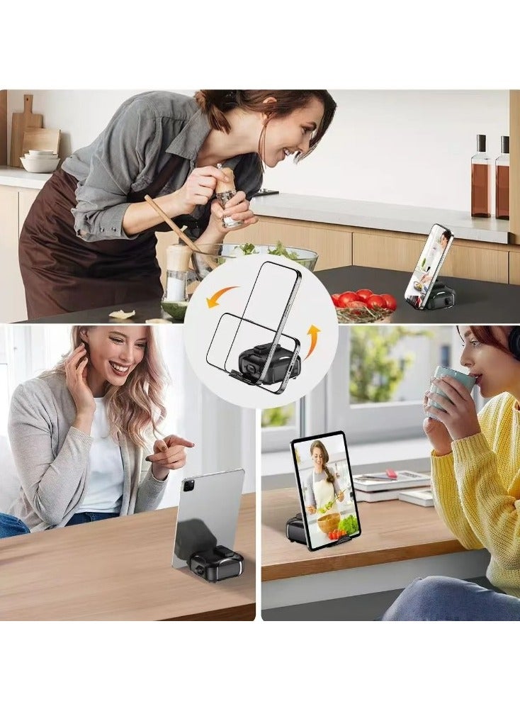 Compatible with AirPods Pro2 Case with Phone Stand,Full Drop Protection Automatic Snap Switch Design with Cleaner Kit for iPod Pro Charging-Black - Image 2