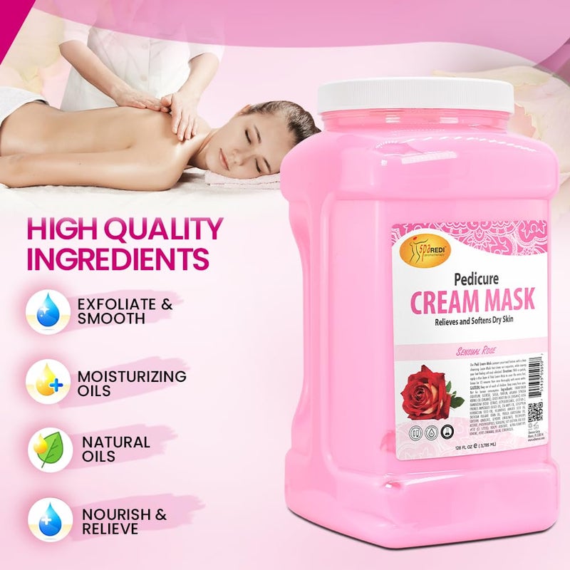 SPA REDI - Body and Foot Cream Mask, Sensual Rose, 128 Oz - Pedicure Massage for Tired Feet and Body, Hydrating, Fresh Skin - Infused with Hyaluronic Acid, Amino Acids, Panthenol, Comfrey Extract - Image 5