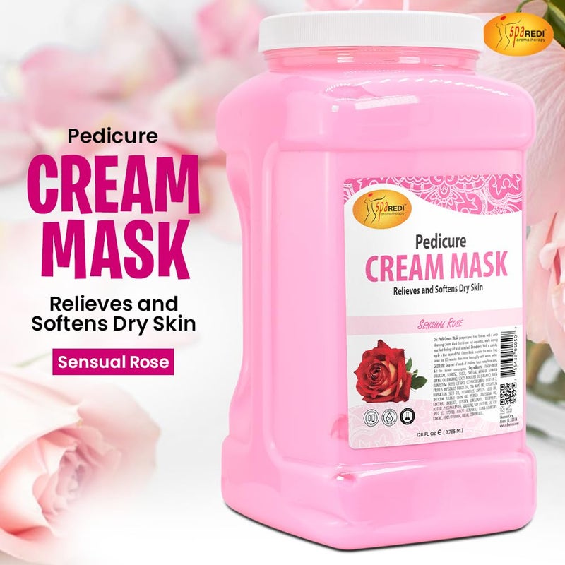 SPA REDI - Body and Foot Cream Mask, Sensual Rose, 128 Oz - Pedicure Massage for Tired Feet and Body, Hydrating, Fresh Skin - Infused with Hyaluronic Acid, Amino Acids, Panthenol, Comfrey Extract - Image 2