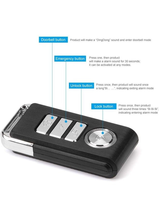 Wireless Door Sensor Alarm Chime Home Security Window Entry Alert with Vibration Magnet Sensor + Remote Controller for Home/Garage/Shop