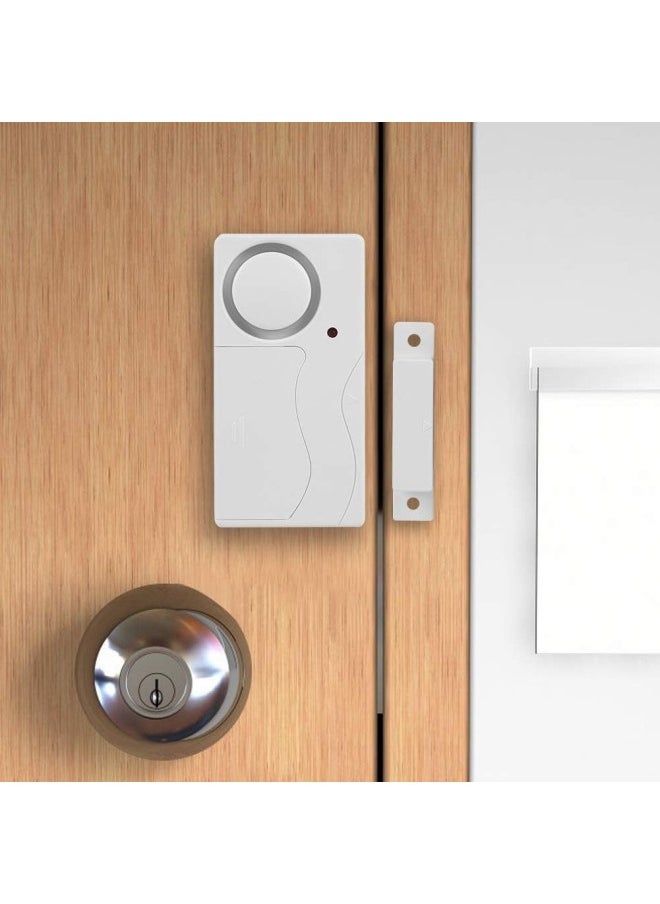 Wireless Door Sensor Alarm Chime Home Security Window Entry Alert with Vibration Magnet Sensor + Remote Controller for Home/Garage/Shop
