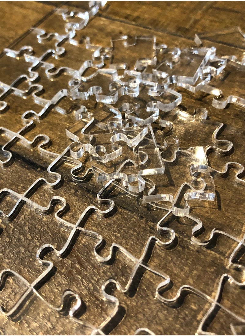 Generic - Transparent Puzzle Game Impossible Puzzle! Transparent Puzzle, Jigsaw Puzzle, Transparent Puzzle. Transparent Acrylic Puzzle. Crazy Puzzle - Image 1