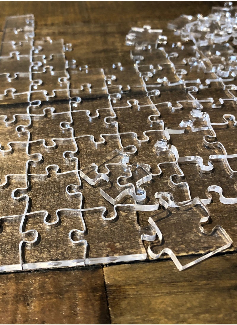 Generic - Transparent Puzzle Game Impossible Puzzle! Transparent Puzzle, Jigsaw Puzzle, Transparent Puzzle. Transparent Acrylic Puzzle. Crazy Puzzle - Image 1