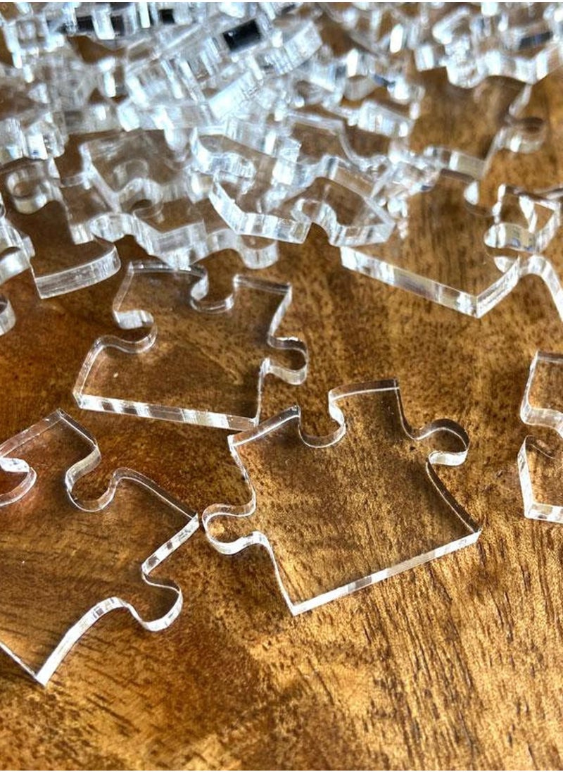 Generic - Transparent Puzzle Game Impossible Puzzle! Transparent Puzzle, Jigsaw Puzzle, Transparent Puzzle. Transparent Acrylic Puzzle. Crazy Puzzle - Image 1