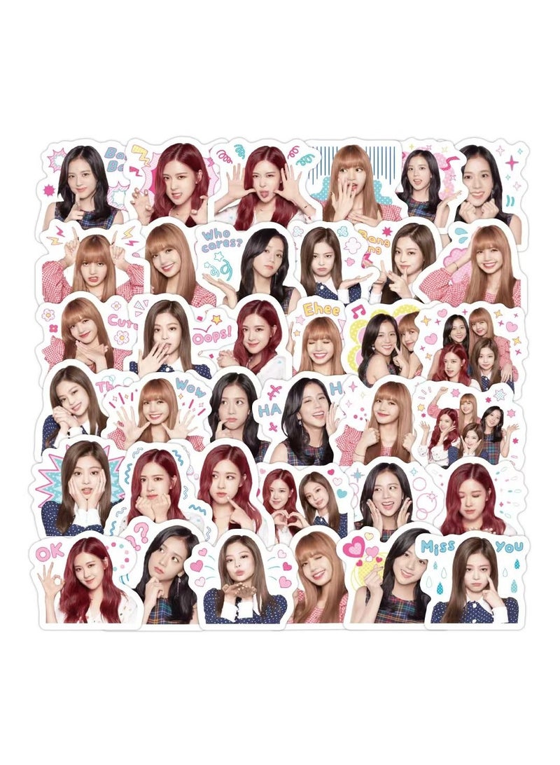 SKYLO 40 pcs Black Pink Combination Cute Stickers Around - Image 2