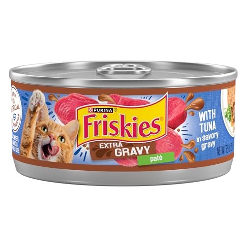 Friskies Purina Friskies Wet Cat Food Pate, Extra Gravy With Tuna - (Pack of 24) 5.5 oz. Cans - Image 1